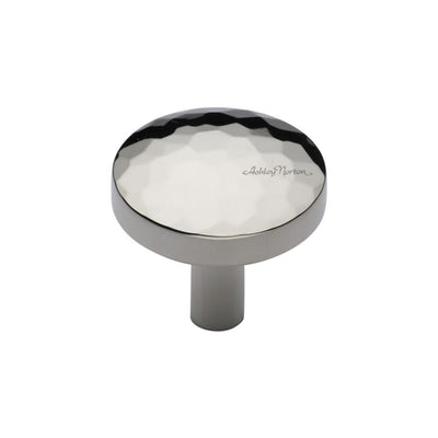 Ashley Norton MT3877 Tayo Hammered Cabinet Knob in Polished Nickel