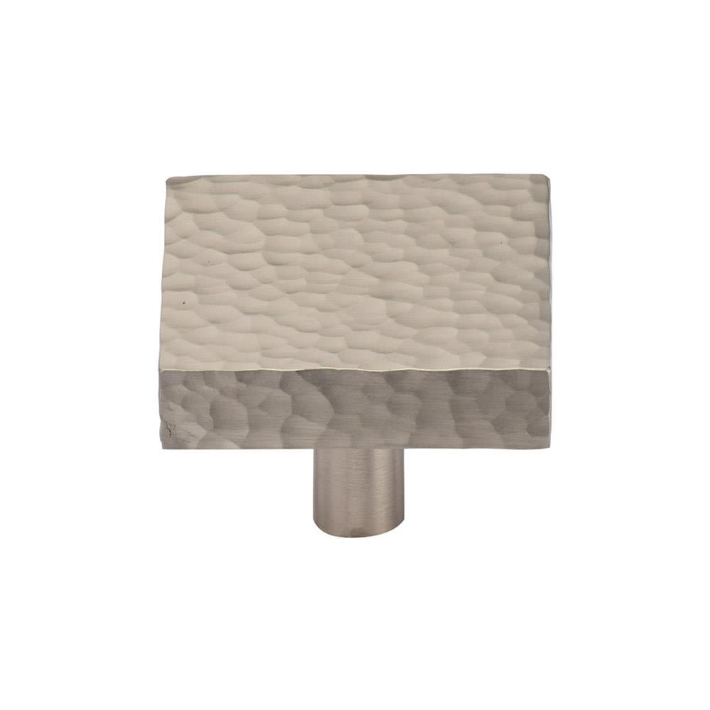 Ashley Norton MK3685 Hammered Square Knob in Satin Nickel