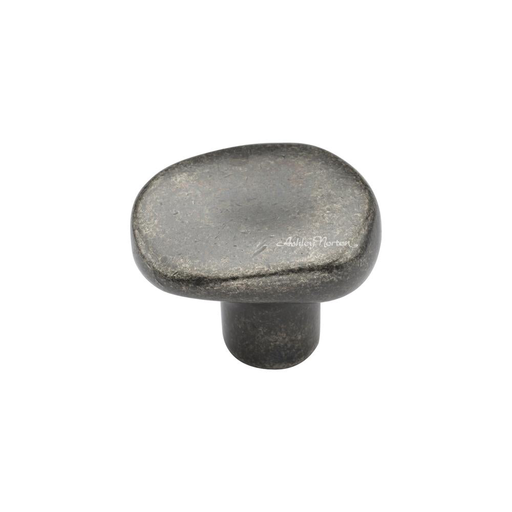 Ashley Norton 3927 Round Stone Knob in Medium White Bronze