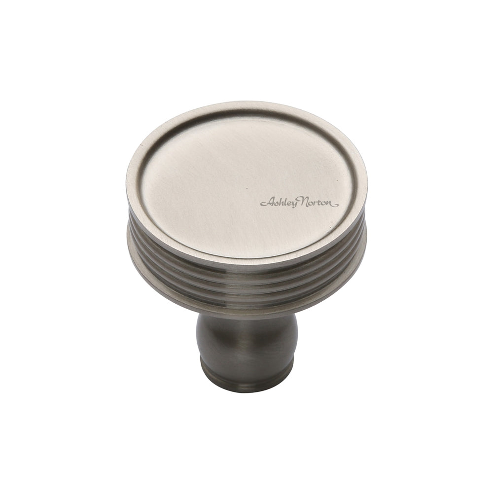 Ashley Norton MT4547 Ridged Knob in Satin Nickel