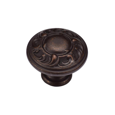 Ashley Norton MB4401 Decorated Round Knob in Lacquered Bronze