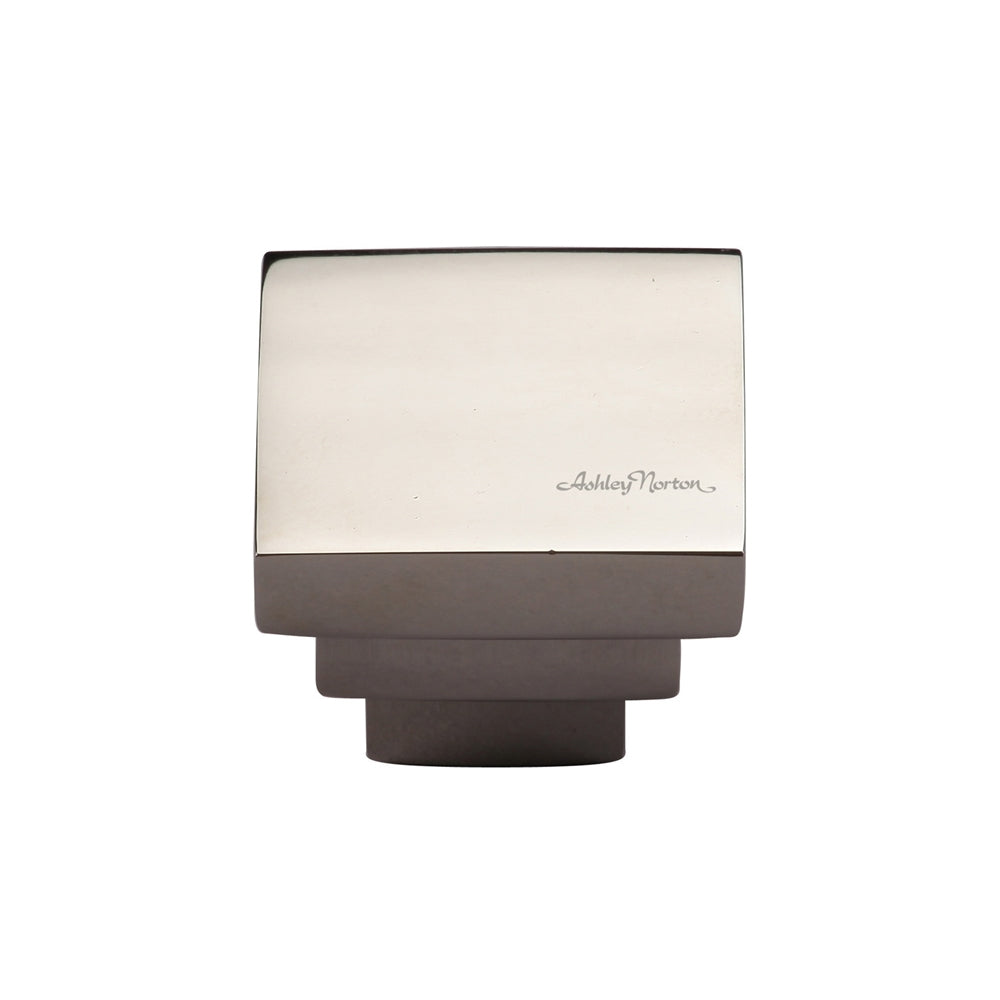 Ashley Norton MT3672 Square Stepped Knob in Polished Nickel