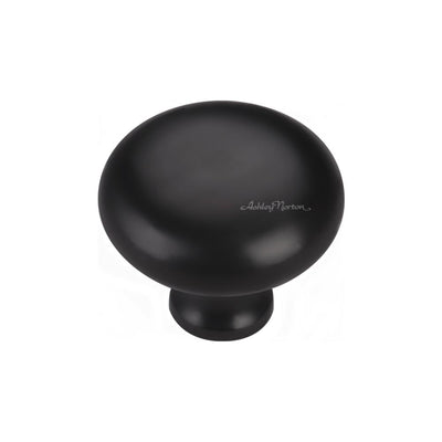 Ashley Norton MT0117 Round Knob in Flat Black