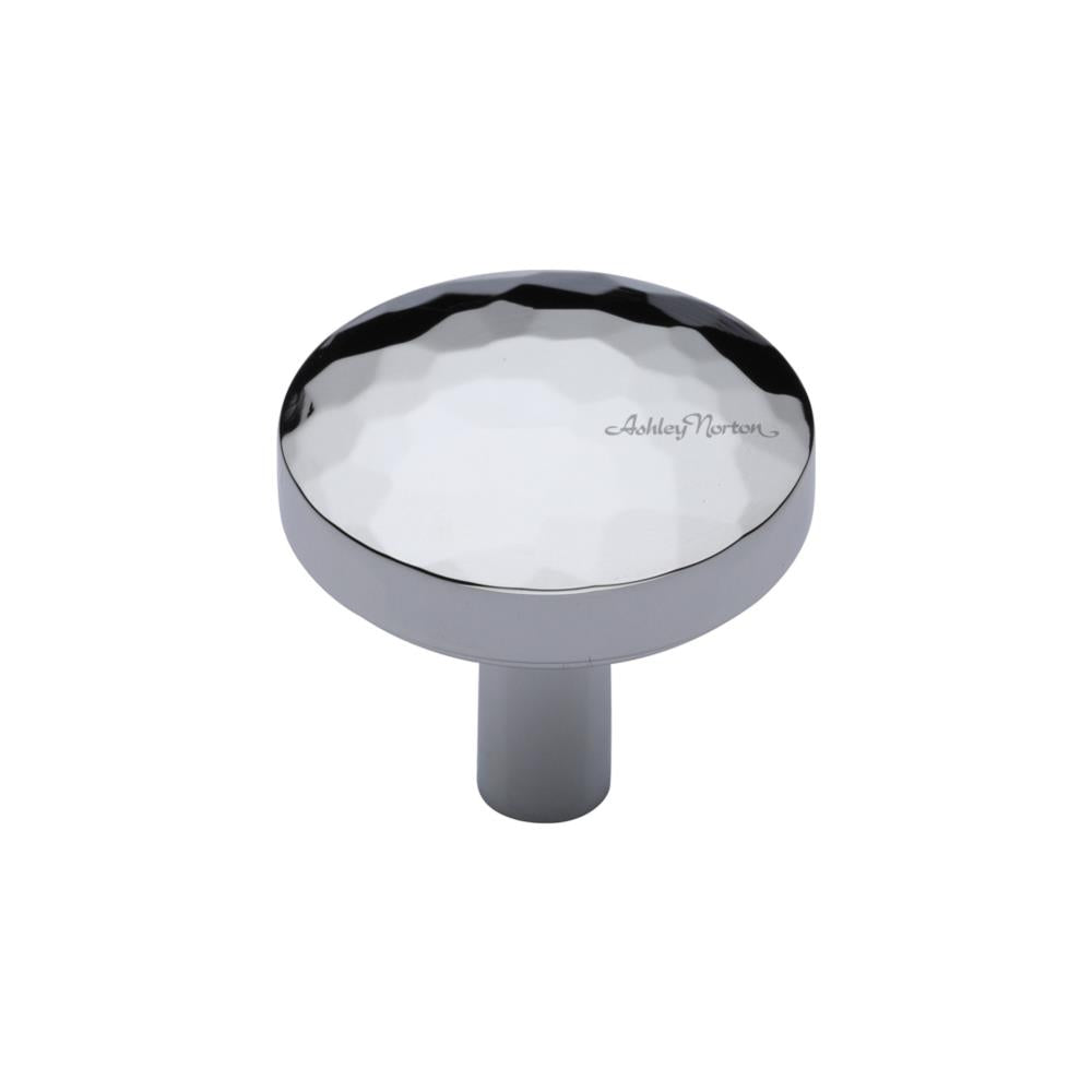 Ashley Norton MT3877 Tayo Hammered Cabinet Knob in Polished Chrome