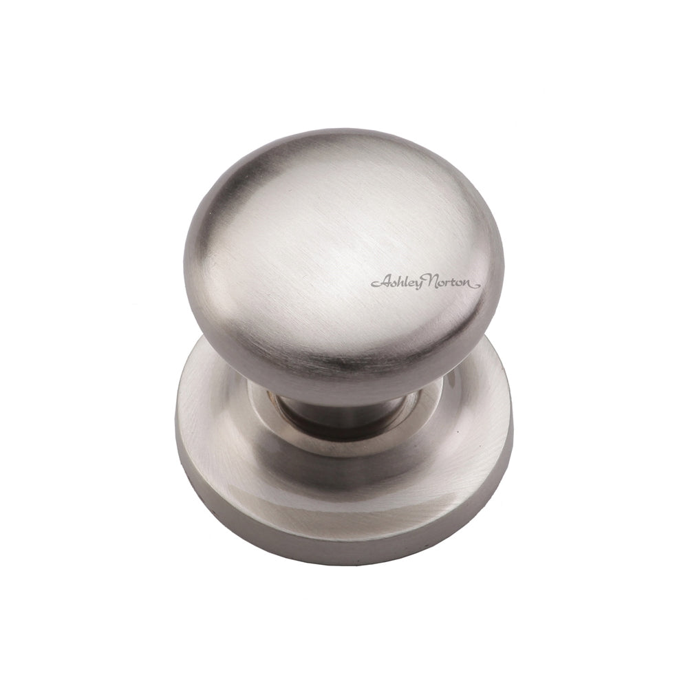 Ashley Norton MT0113 Round Knob on Rose in Satin Nickel