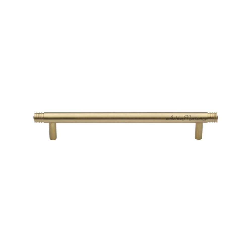 Ashley Norton MT4446 Zurich Ridged Pull in Satin Brass