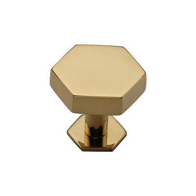 Ashley Norton MT4335 Hex Cabinet Knob in Unlacquered Brass