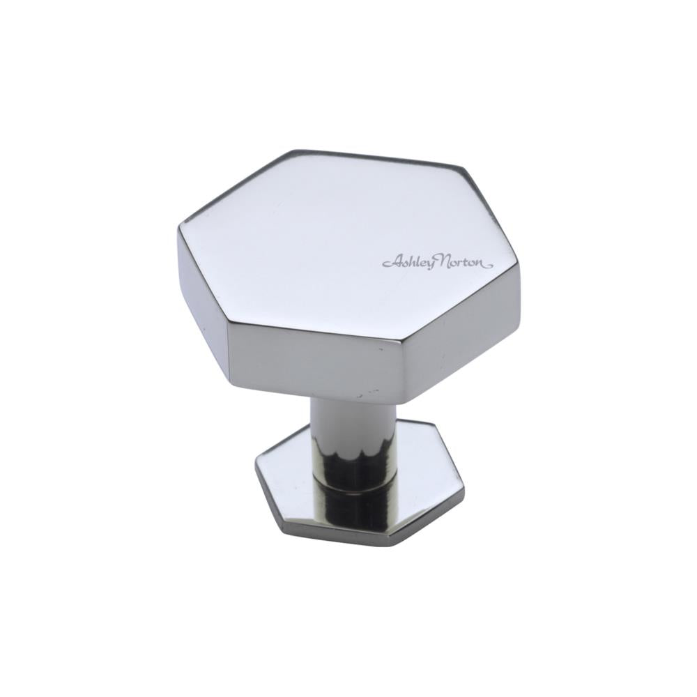 Ashley Norton MT4335 Hex Cabinet Knob in Polished Chrome