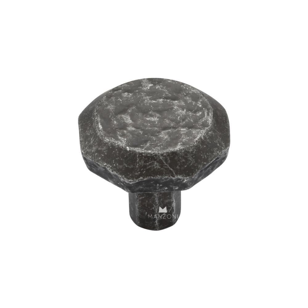 Ashley Norton MG0761 Distressed Knob in Vintage Black Iron