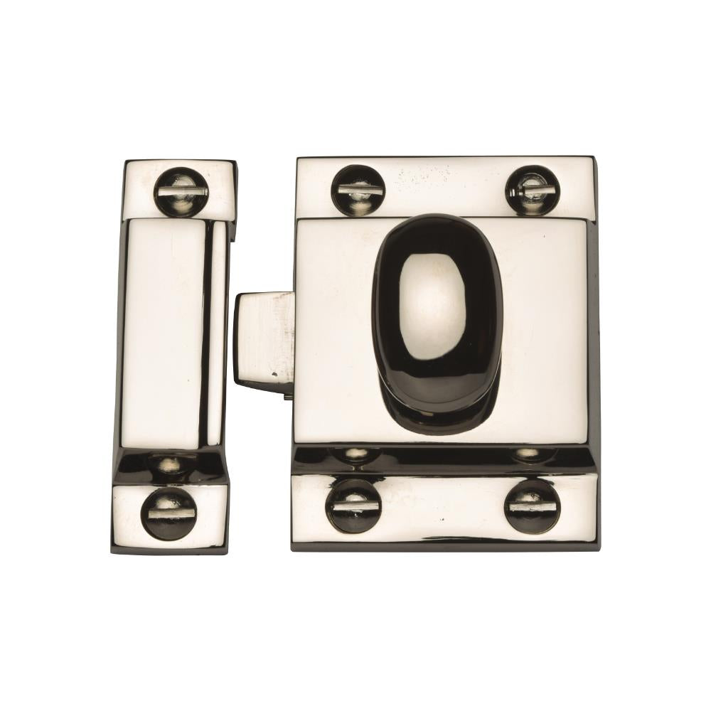 Ashley Norton MT1112-000 Oval Knob Cabinet Latch in Polished Nickel