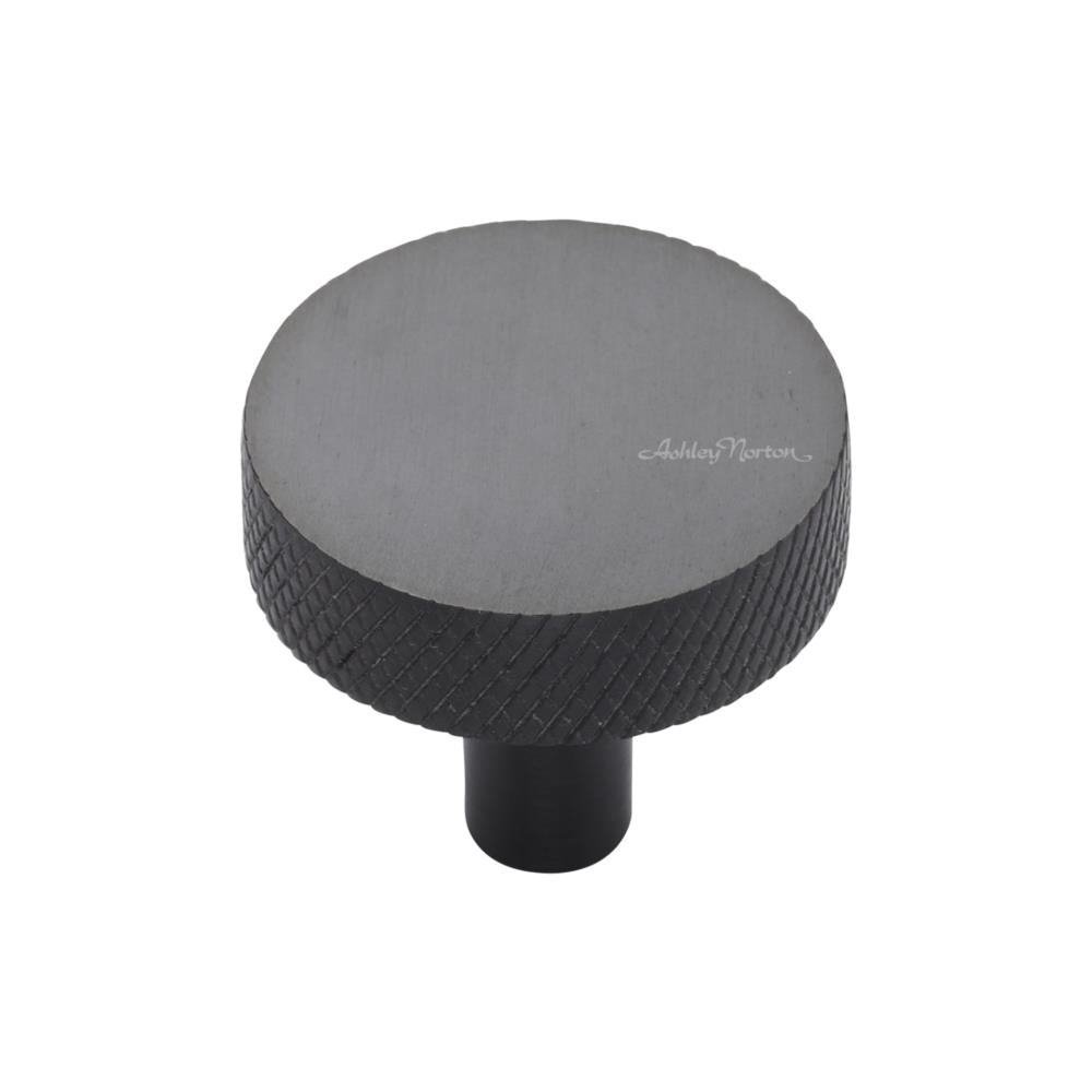 Ashley Norton MT3884 Knurled Helios Cabinet Knob in Dark Oil Rubbed