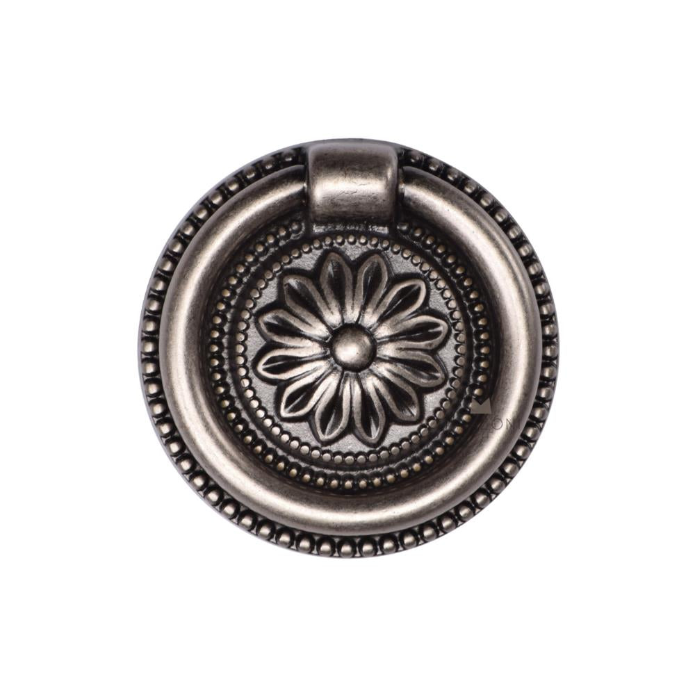 Ashley Norton MB2224 Floral Ring Pull in Distressed Pewter