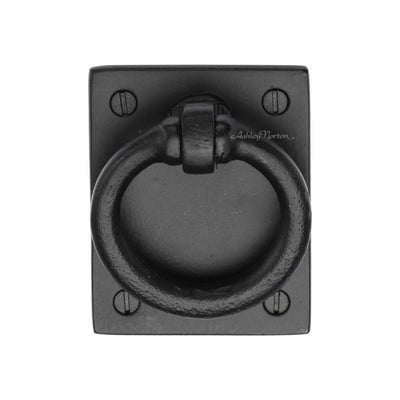 Ashley Norton 6367 Drop Pull on Plate in Matte Black