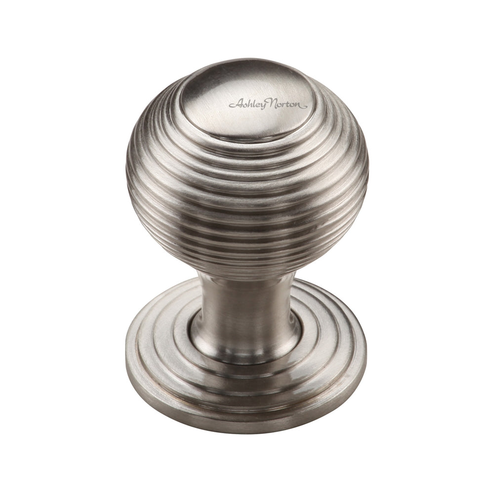 Ashley Norton MT0973 Reeded Cabinet Knob in Satin Nickel
