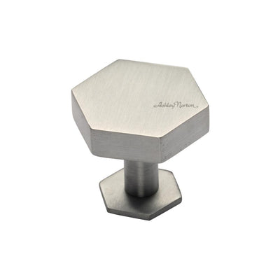 Ashley Norton MT4335 Hex Cabinet Knob in Satin Nickel