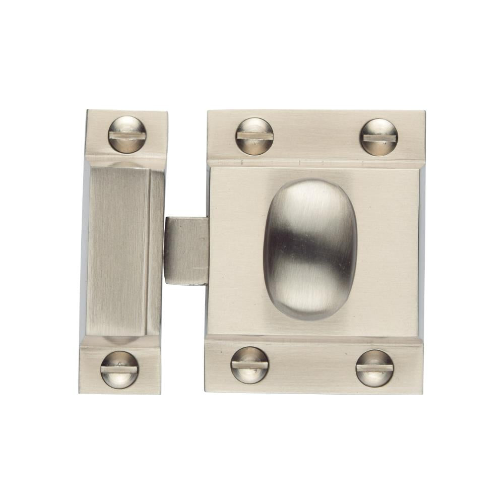 Ashley Norton MT1112-000 Oval Knob Cabinet Latch in Satin Nickel