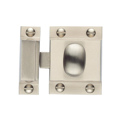Ashley Norton MT1112-000 Oval Knob Cabinet Latch in Satin Nickel
