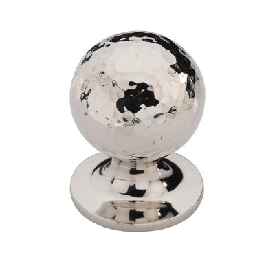 Ashley Norton MK8321 Hammered Orb Knob in Polished Nickel