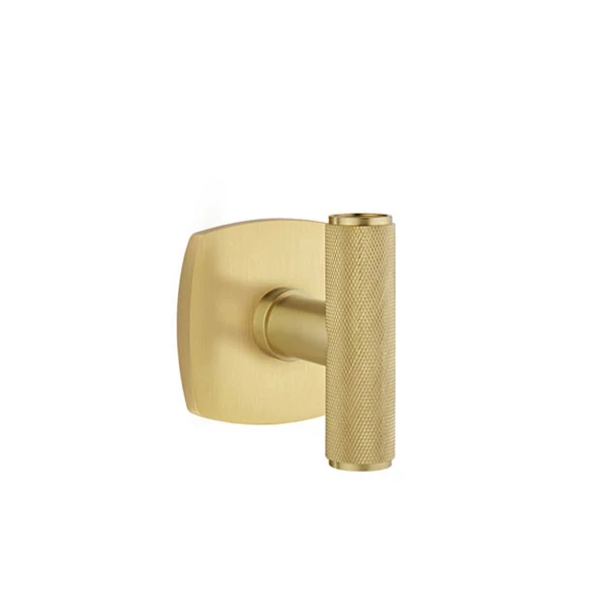Emtek Ace Knurled Knob with Urban Modern Rosette in Satin Brass