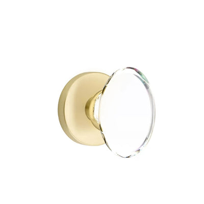 Emtek Hampton Knob with Disk Rosette in Satin Brass