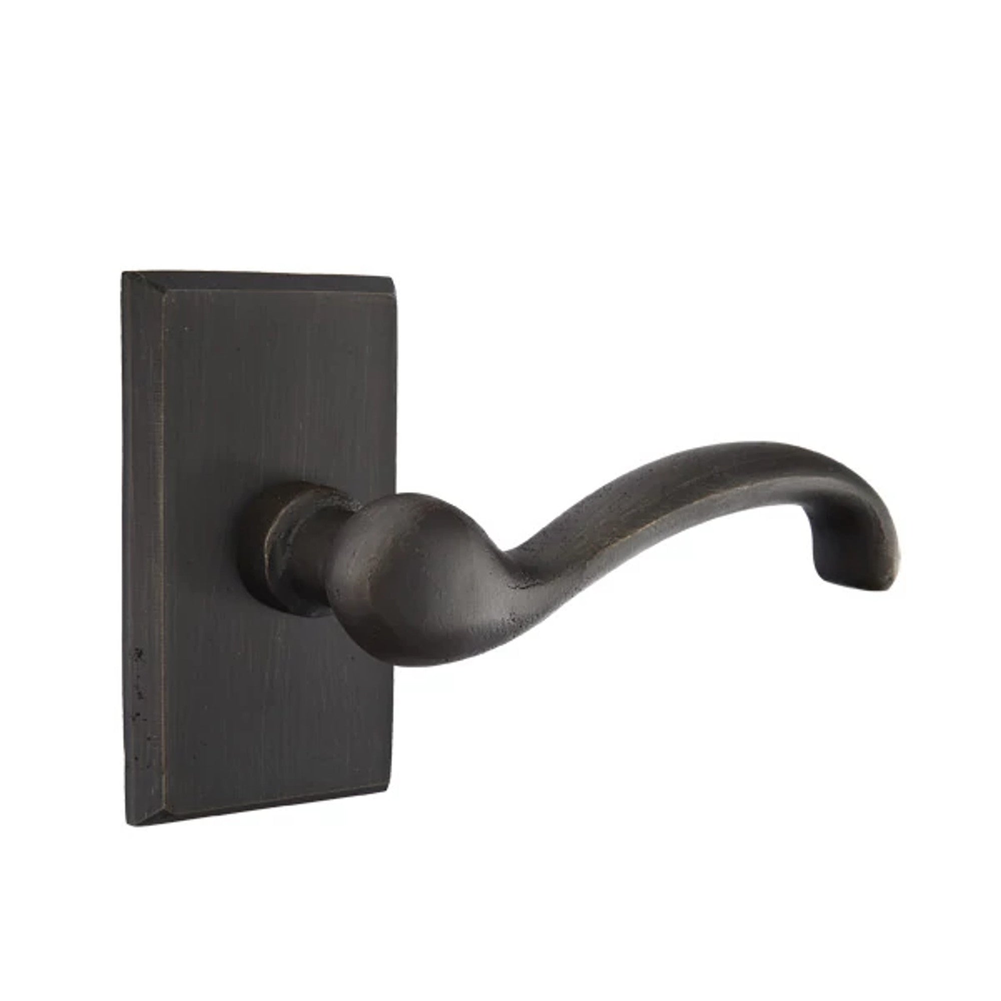 Emtek Teton Lever with #3 Rosette in Medium Bronze