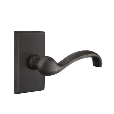 Emtek Teton Lever with #3 Rosette in Medium Bronze