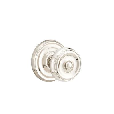 Emtek Waverly Knob with Regular Rosette in Polished Nickel