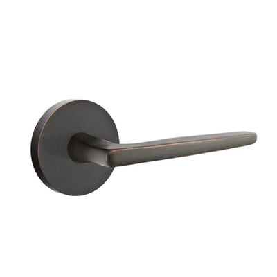 Emtek Hermes Lever with Disk Rosette in Oil Rubbed Bronze