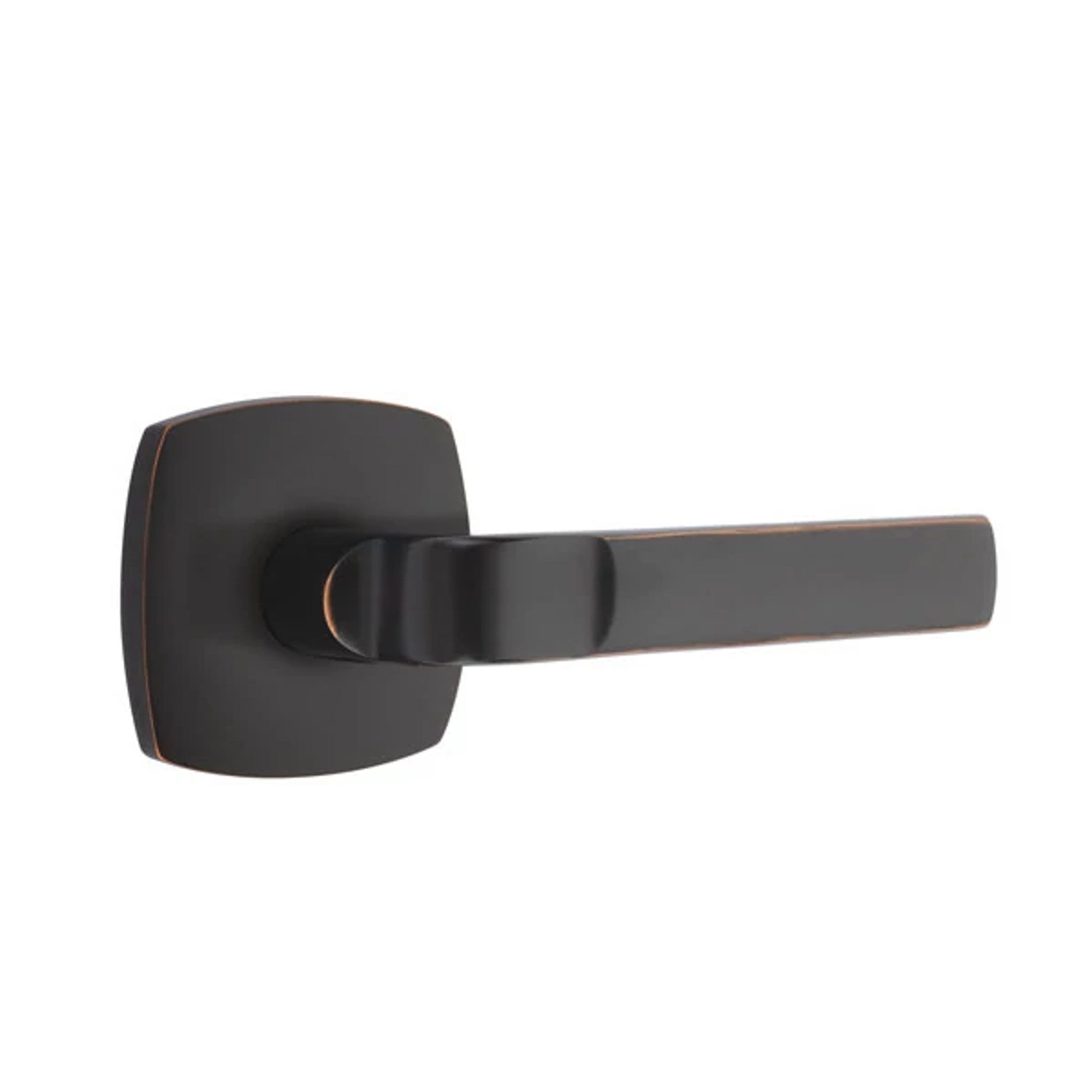 Emtek Aston Lever with Urban Modern Rosette in Oil Rubbed Bronze