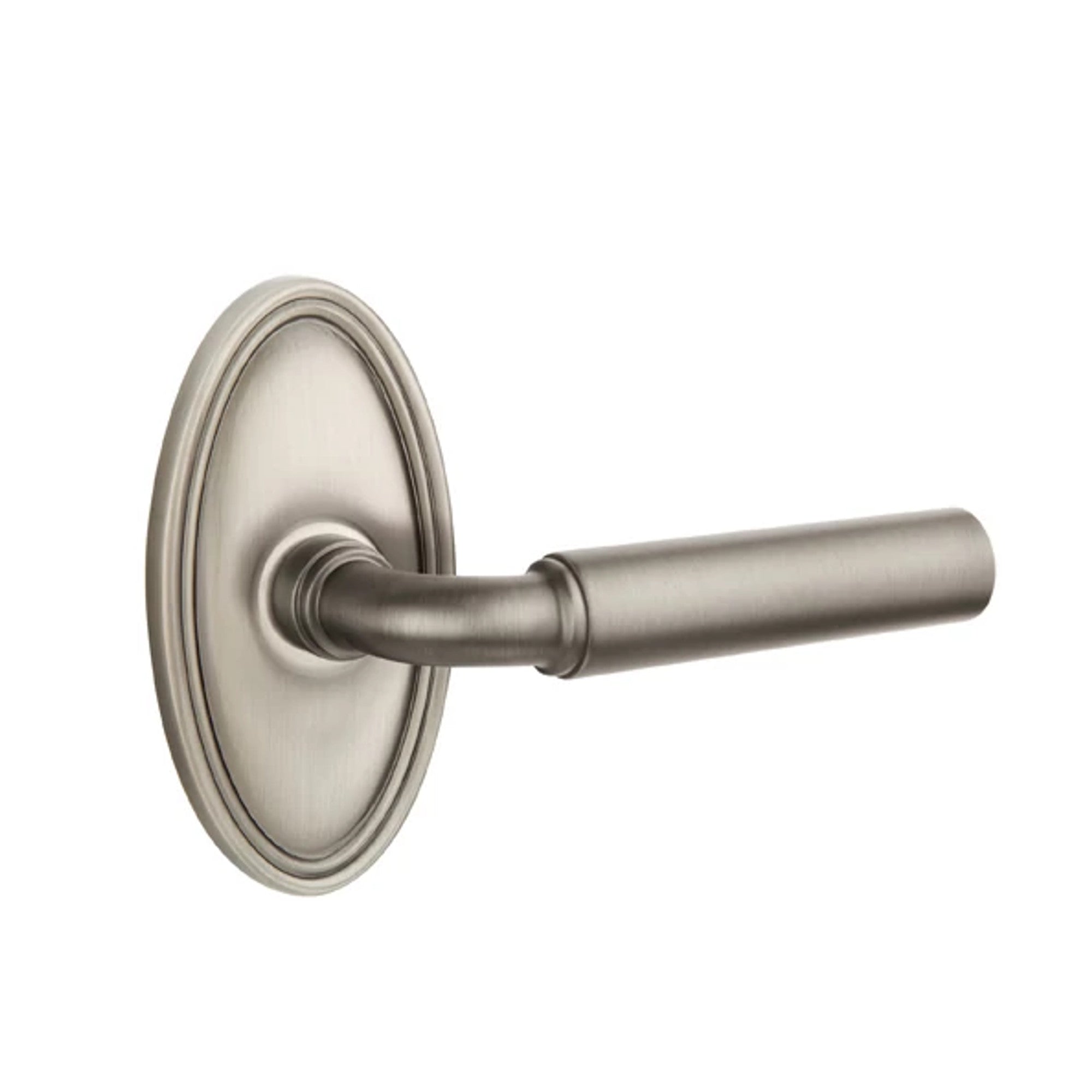 Emtek Manning Lever with Oval Rosette in Pewter