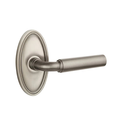 Emtek Manning Lever with Oval Rosette in Pewter