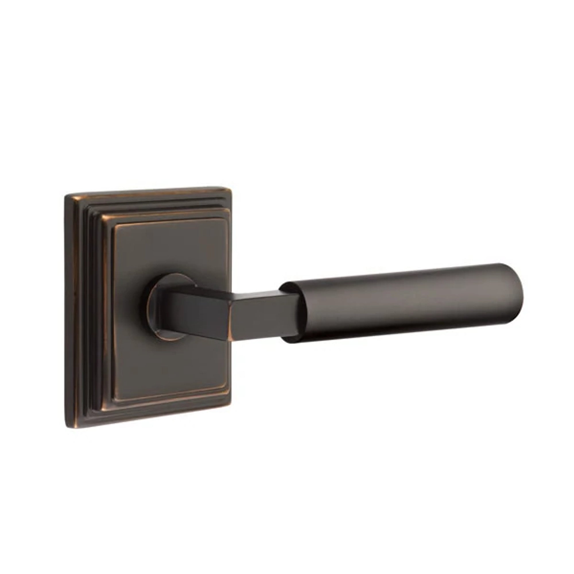 Emtek Hercules Lever with Wilshire Rosette in Oil Rubbed Bronze