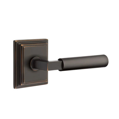 Emtek Hercules Lever with Wilshire Rosette in Oil Rubbed Bronze