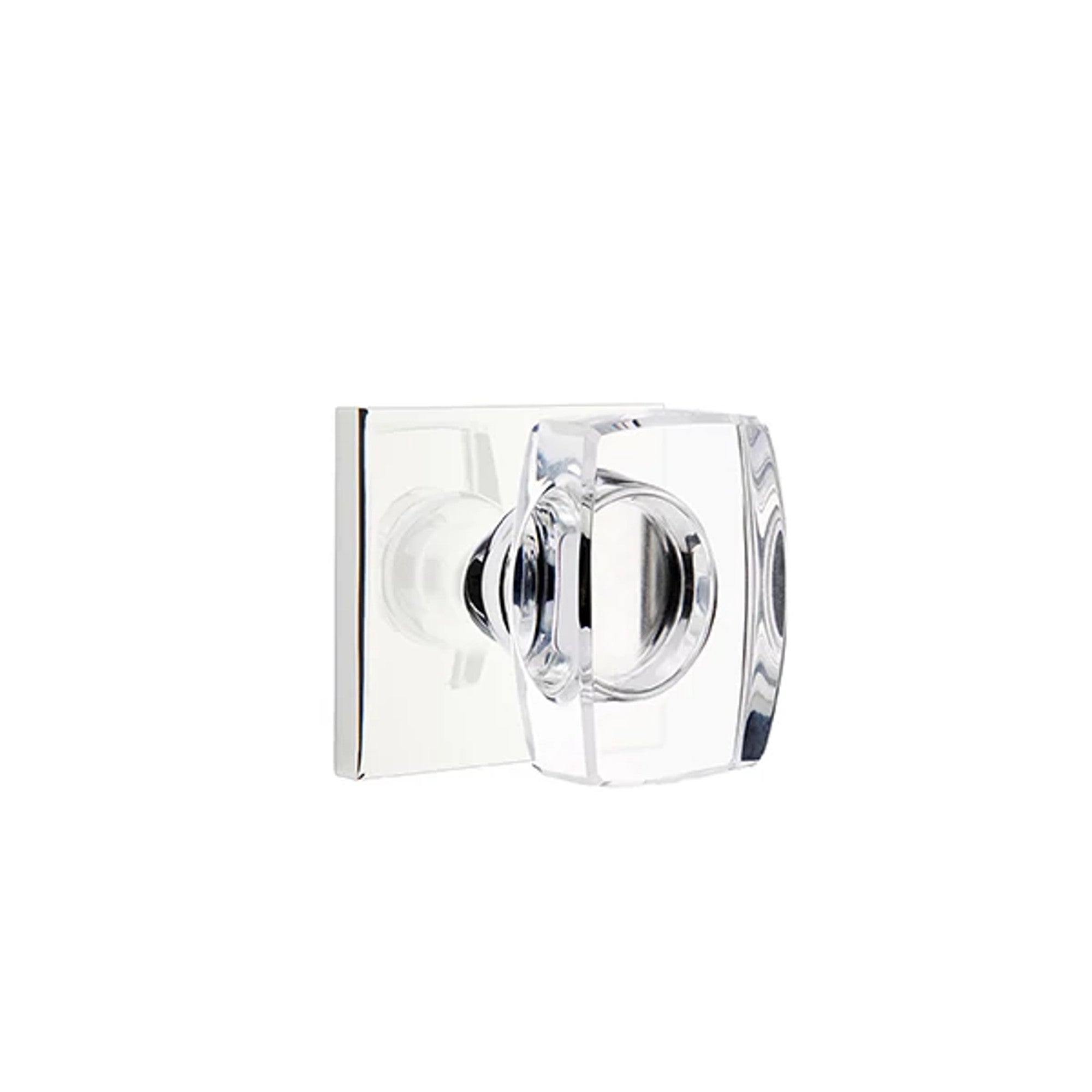 Emtek Windsor Knob with Square Rosette in Polished Chrome