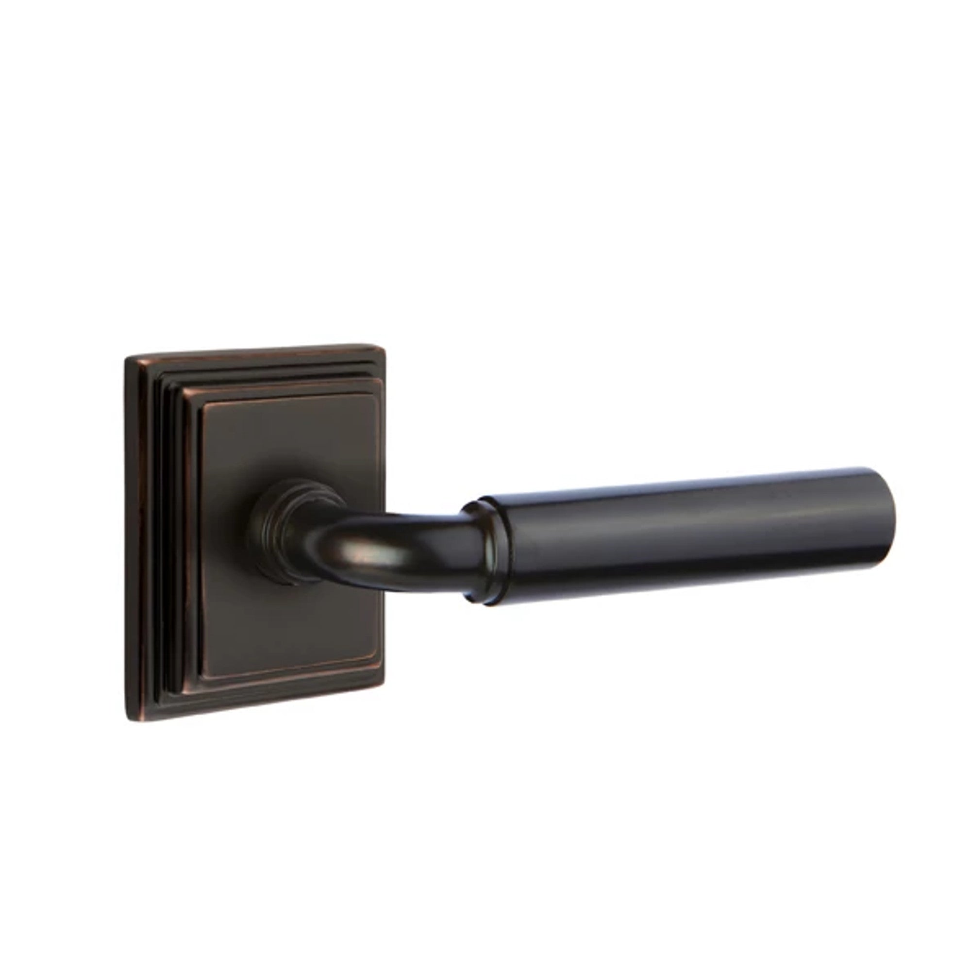 Emtek Manning Lever with Wilshire Rosette in Oil Rubbed Bronze
