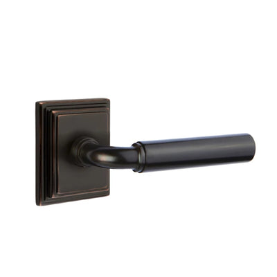 Emtek Manning Lever with Wilshire Rosette in Oil Rubbed Bronze