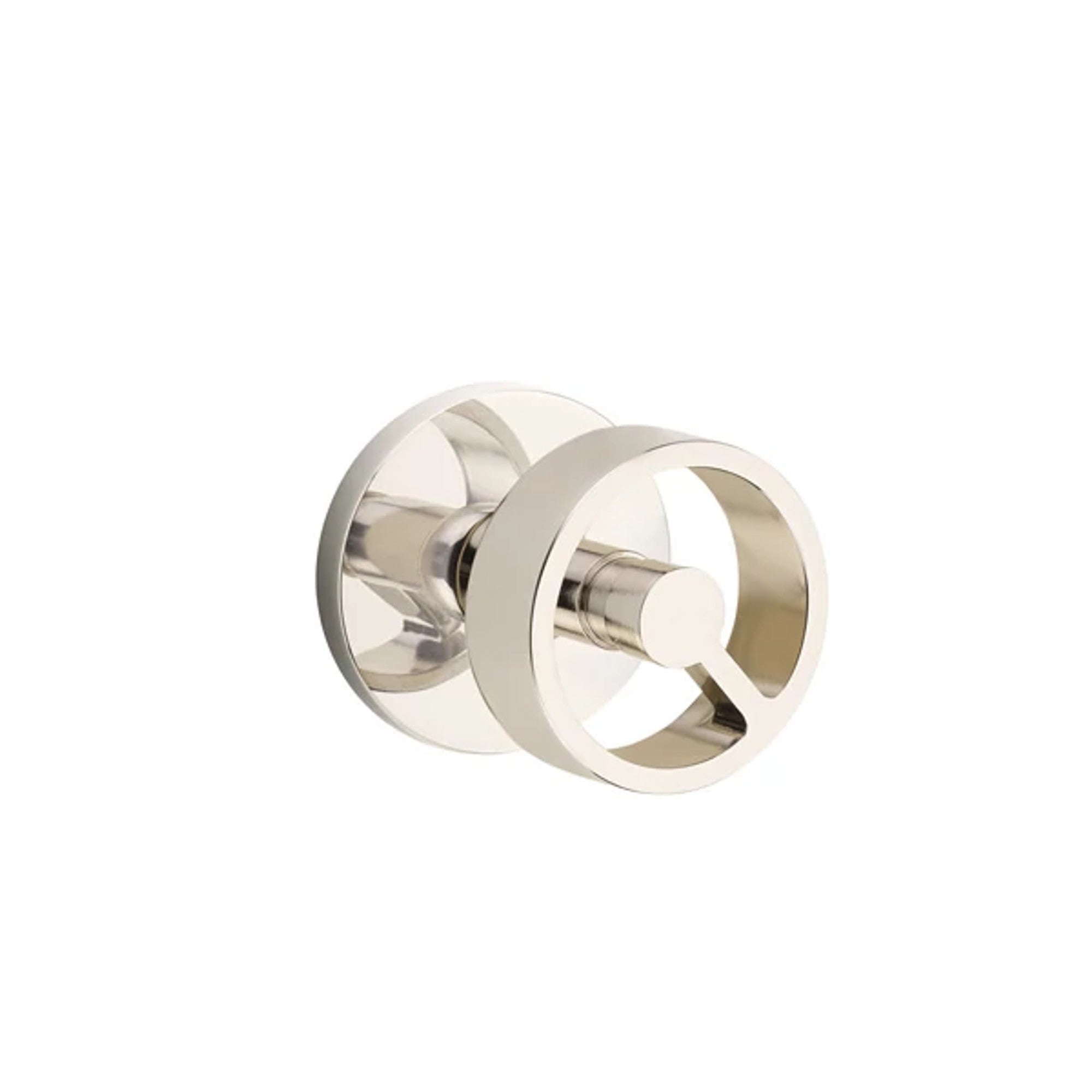 Emtek Spoke Knob with Disk Rosette in Polished Nickel