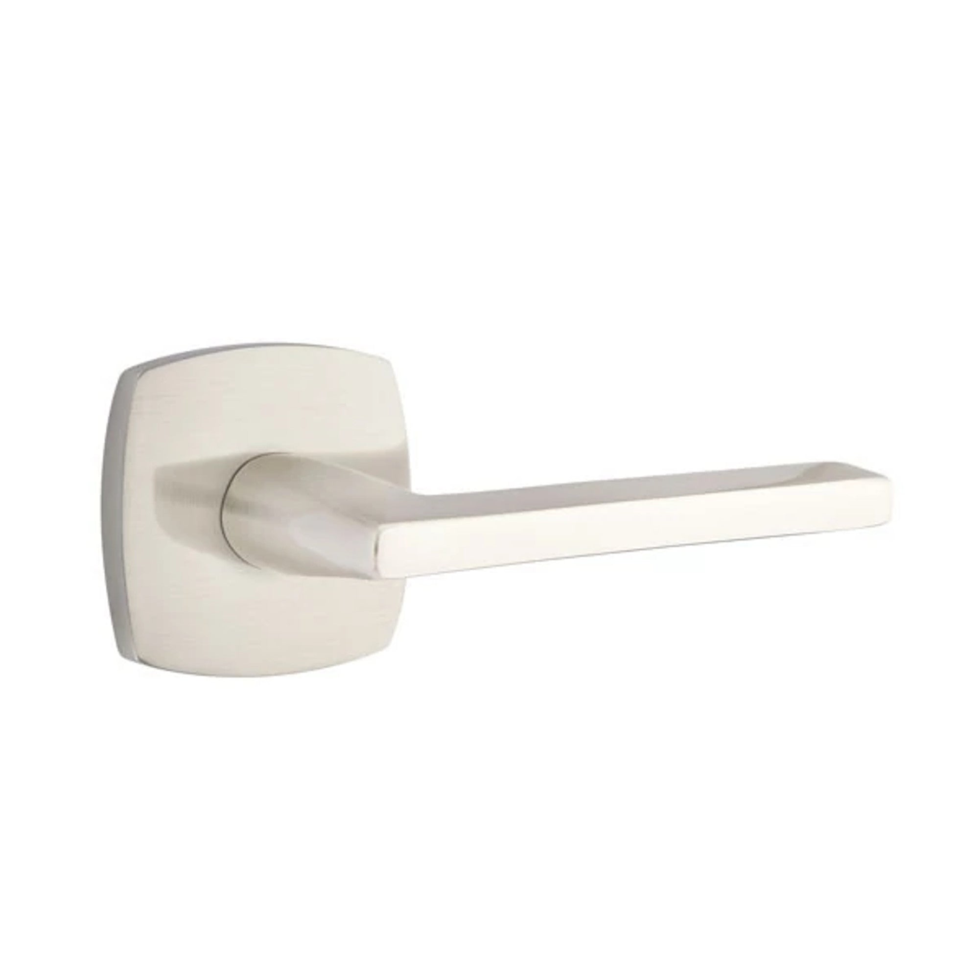 Emtek Helios Lever with Urban Modern Rosette in Satin Nickel