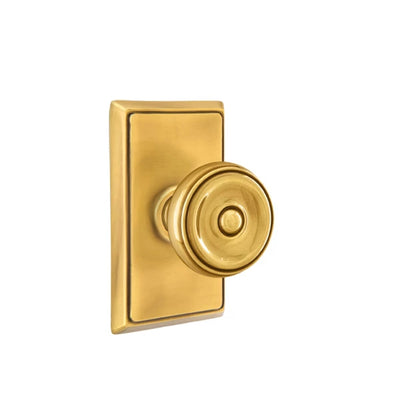 Emtek Waverly Knob with Rectangular Rosette in French Antique