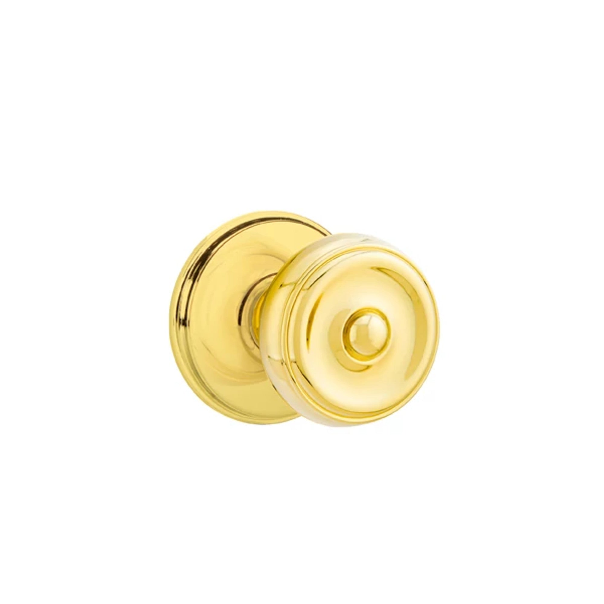 Emtek Waverly Knob with Watford Rosette in Unlacquered Brass