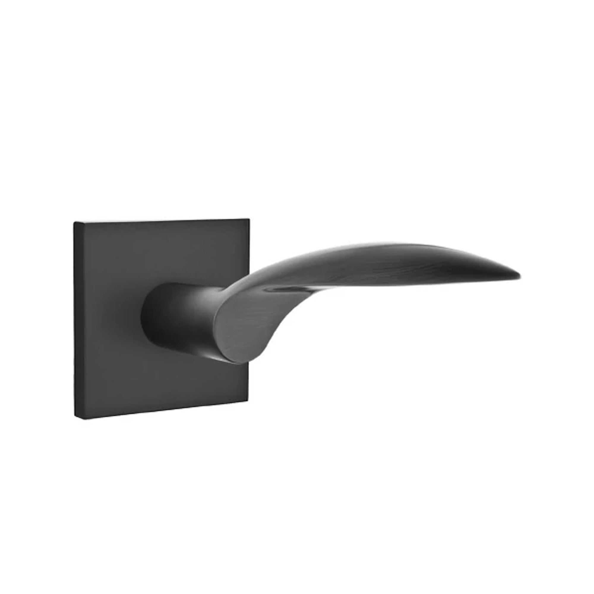 Emtek Mercury Lever with Square Rosette in Flat Black