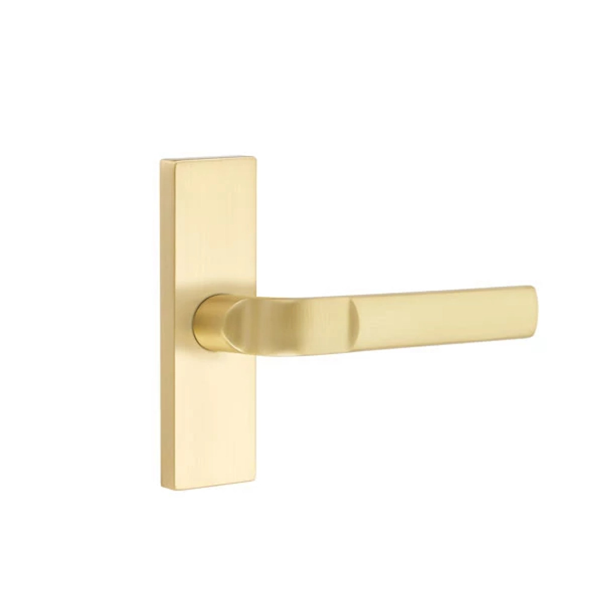 Emtek Aston Lever with Stretto 1-1/2" x 5" in Satin Brass