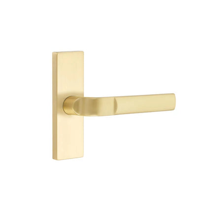 Emtek Aston Lever with Stretto 1-1/2" x 5" in Satin Brass