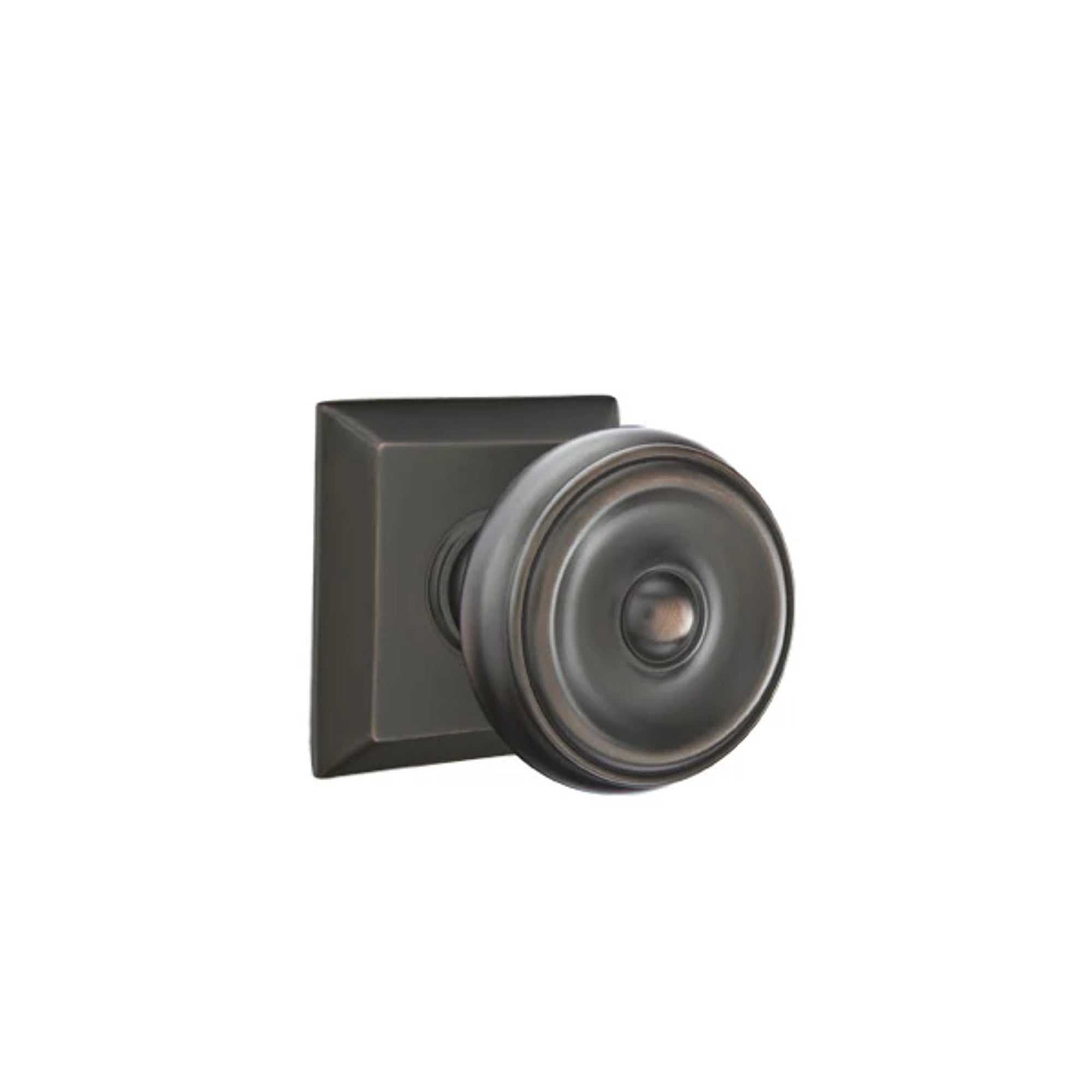 Emtek Waverly Knob with Quincy Rosette in Oil Rubbed Bronze