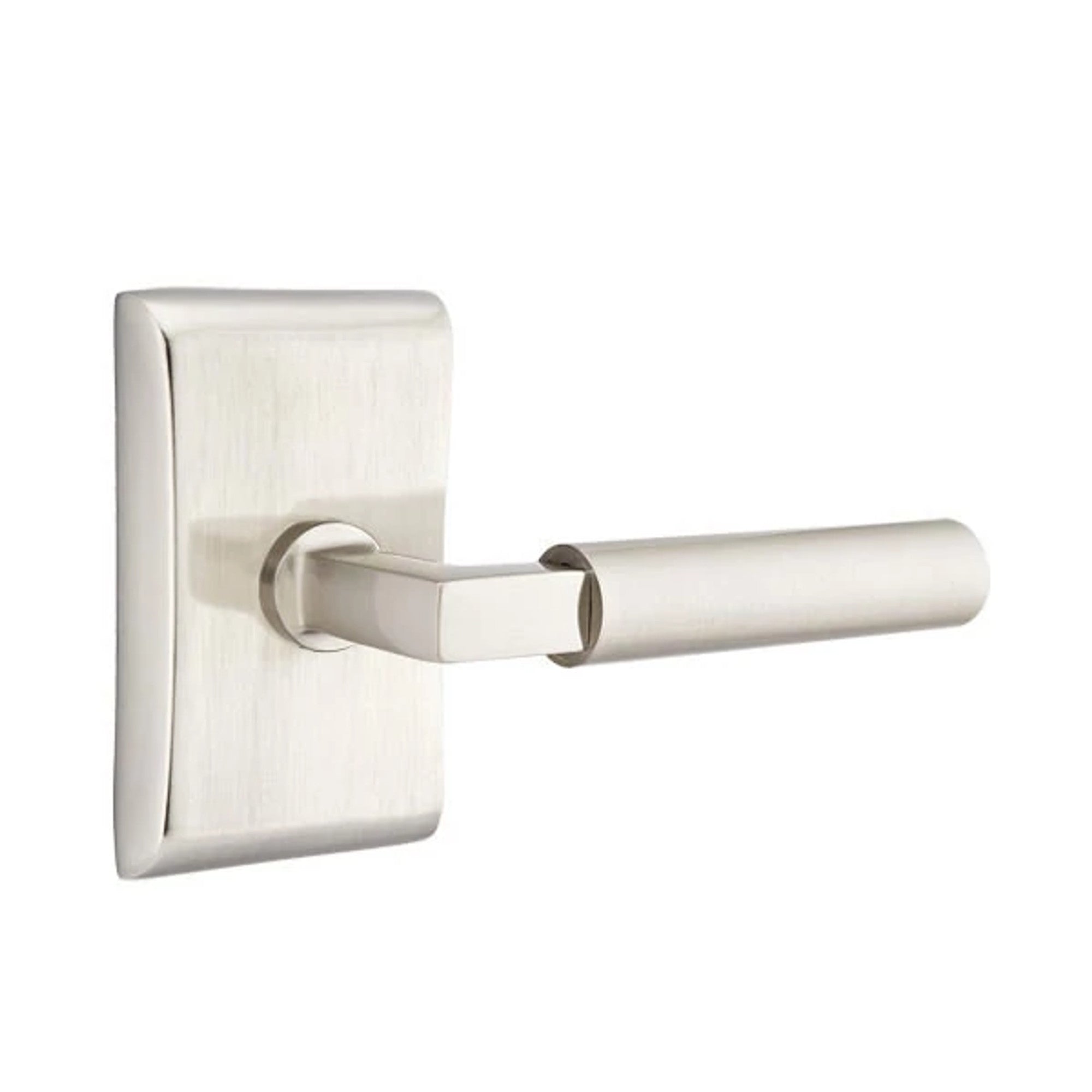 Emtek Hercules Lever with Neos Rosette in Satin Nickel