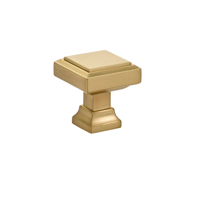 Emtek Geometric 1-1/4" Knob in Satin Brass