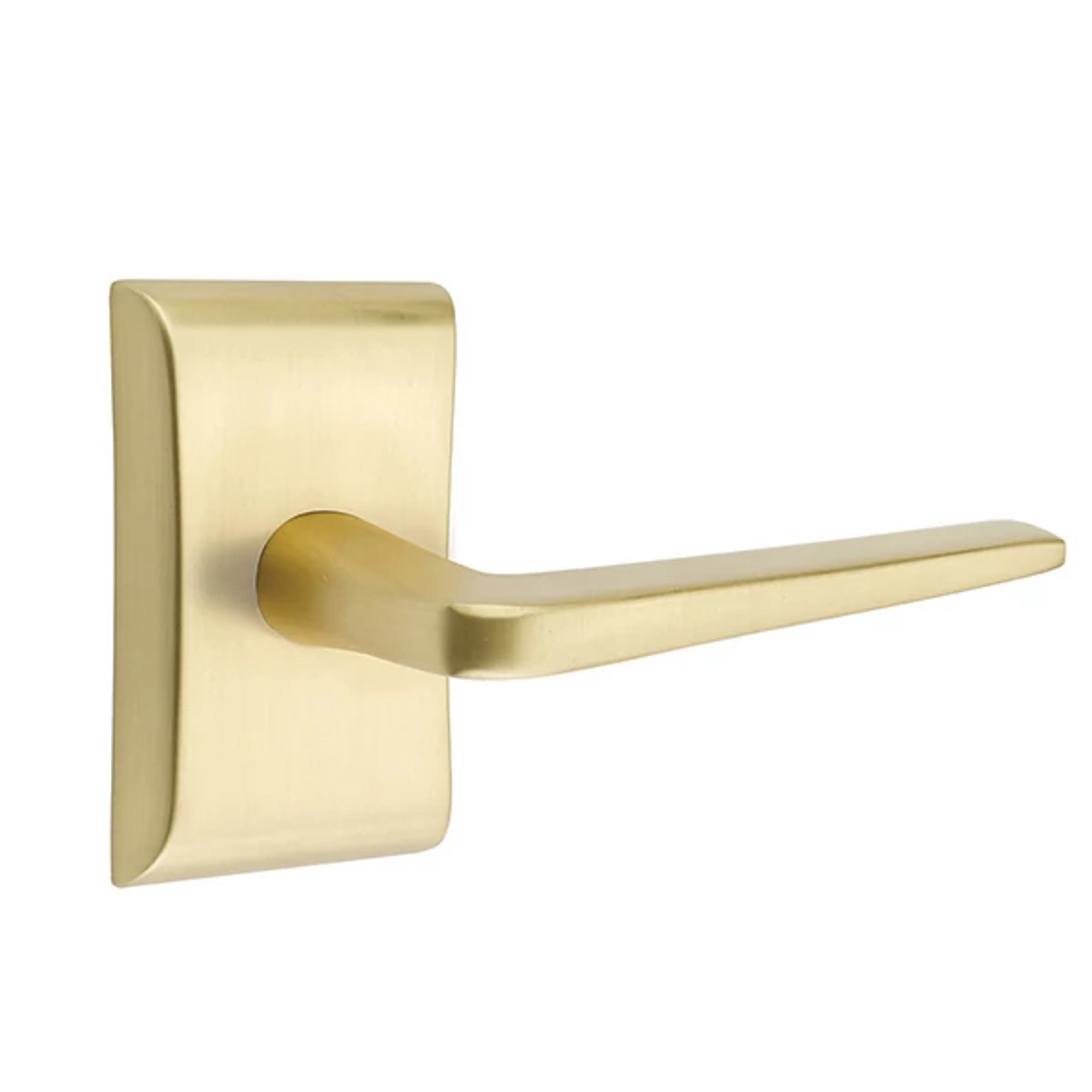 Emtek Athena Lever with Neos Rosette in Satin Brass