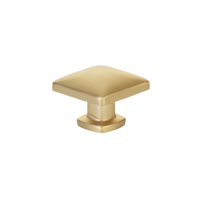 Emtek Lawson 1-1/4" Square Knob in Satin Brass