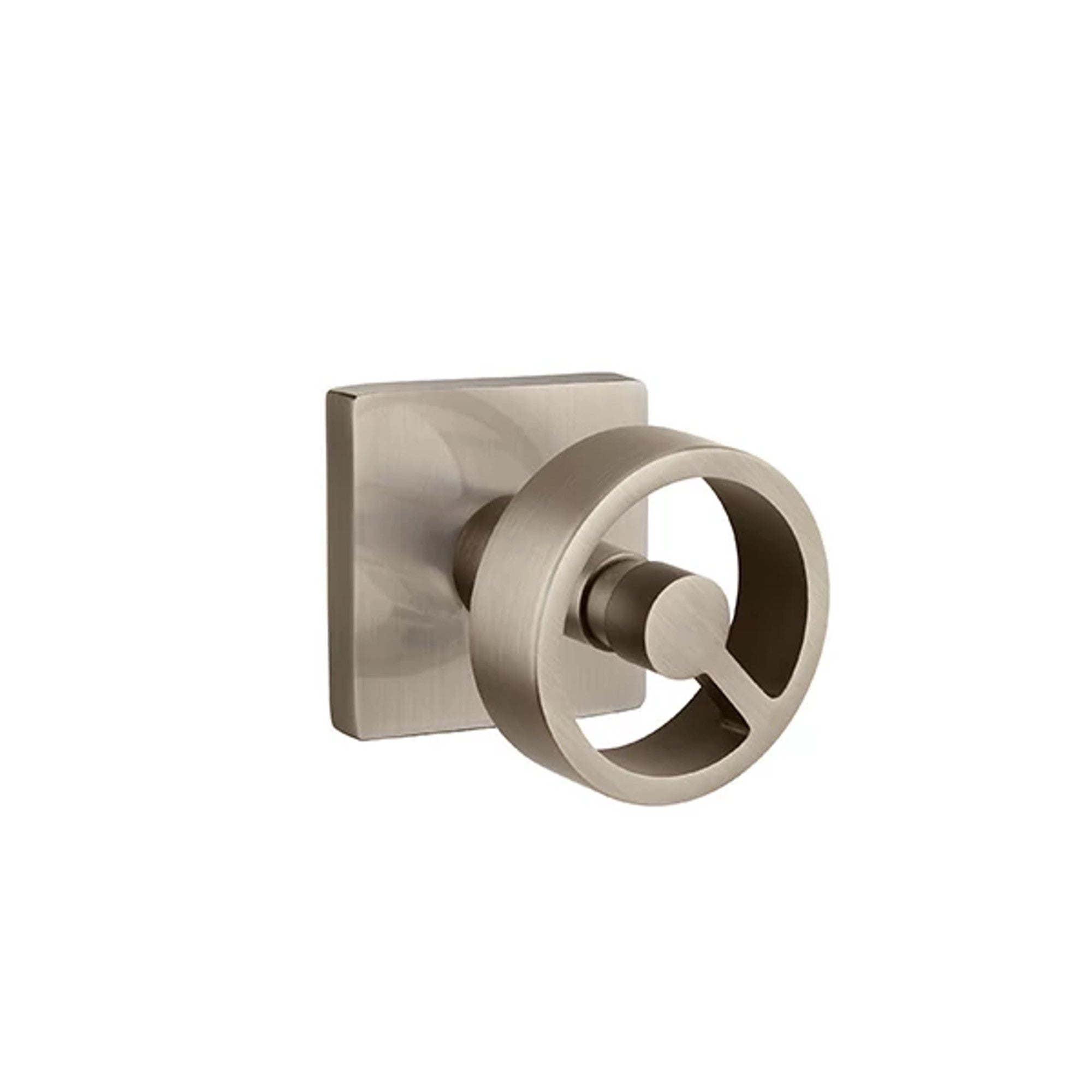 Emtek Spoke Knob with Square Rosette in Pewter