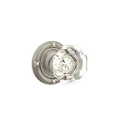 Emtek Old Town Knob with Ribbon & Reed Rosette in Pewter